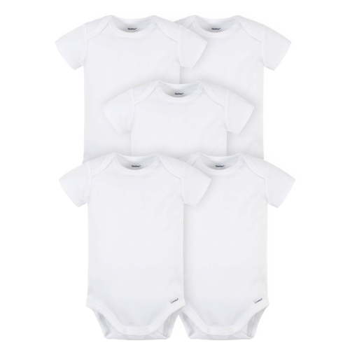 Gerber Baby Neutral Onesies® Brand Cotton Interlock Bodysuits, 5-Pack