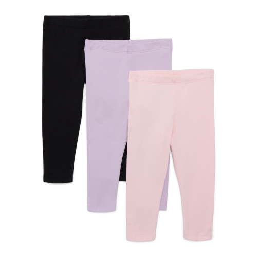 Garanimals Baby Girls Jersey Leggings, 3-Pack, Sizes 0M-24M