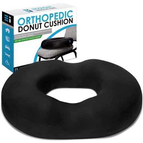 Donut Pillow Tailbone Cushion: Donut Seat Cushion Pain Relief for Sores, Coccyx, Sciatica, Post Natal, Pregnancy, Ischial Bursitis Tuberosity by Ergonomic Innovations