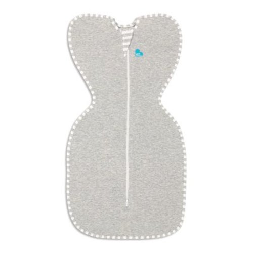 Love to Dream Swaddle Up™ Cotton 1.0 TOG Baby Sleep Sack, Arms Up Design, Twin Zipper, Medium 13-19 lbs, Gray