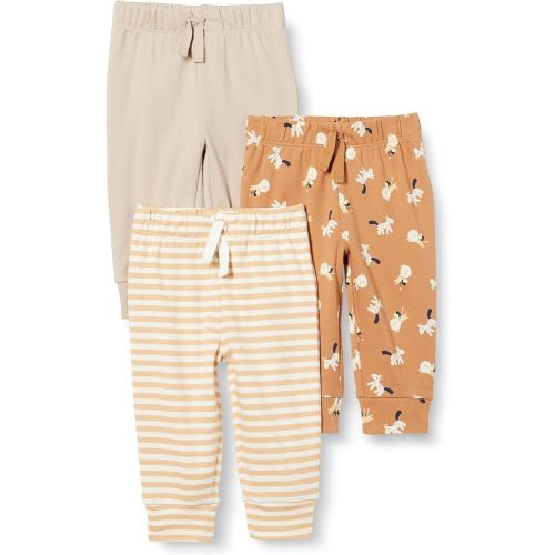 Amazon Essentials Unisex Toddlers and Babies' Cotton Pull-On Pants, Multipacks