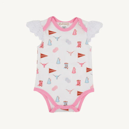 Texas Wendy Onesie - Gone to Texas with Hamptons Hot Pink