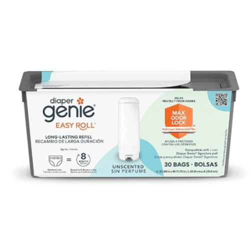 Amazon.com: Diaper Genie Easy Roll Refill with 18 Bags | Lasts Up to 5 Months or Holds Up to 846 Newborn Diapers Per Refill : Everything Else
