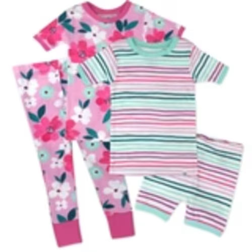 4-Piece Short Sleeve, Short and Long Leg PJ Set | Honest Baby Clothing