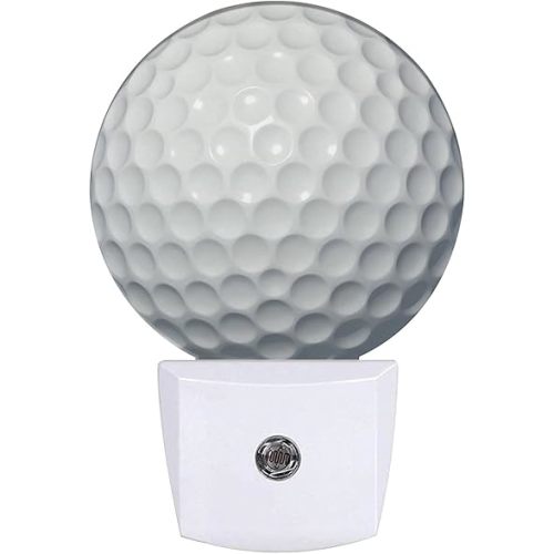 Golf Ball Night Light Sport Ball Night Lights LED Lamp Round Plug into Wall Nightlight with Dusk to Dawn Sensor Home Hallway Stairway Kitchen Decor