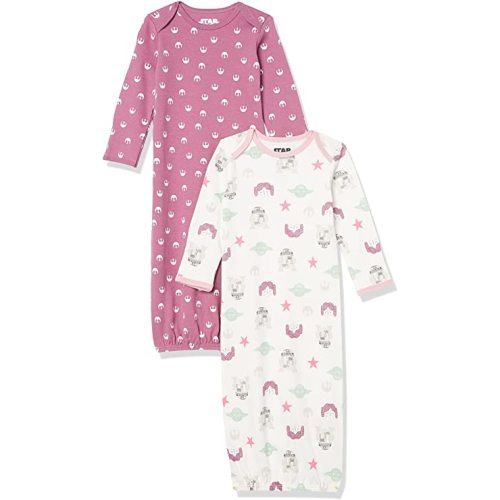 Amazon Essentials Girls' Baby Disney Star Wars Marvel Sleeper Gowns - 2 - Star Wars Tiny Rebel - 0-6 Months
