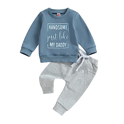 YINGISFITM Fall Baby Boy Clothes Toddler Crewneck Sweatshirt Long Sleeve Shirt Jogger Pants Fall Winter Outfits