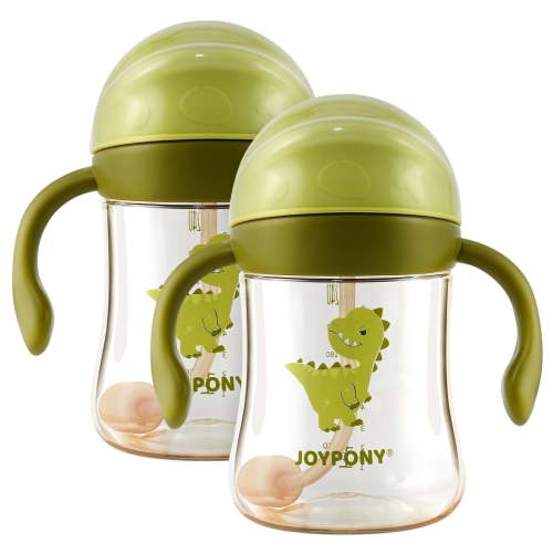 PPSU Spill-Proof Toddler Sippy Cup, BPA-Free with Weighted Straw and 4-Layer Protection,9oz, 2 Pcs