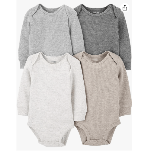 Simple Joys by Carter's Baby 4-Pack Long-Sleeve Thermal Bodysuit