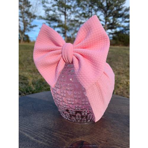 Light Pink #133 Stretch Headwrap W/ Bow, Simply Inspired By Zoe