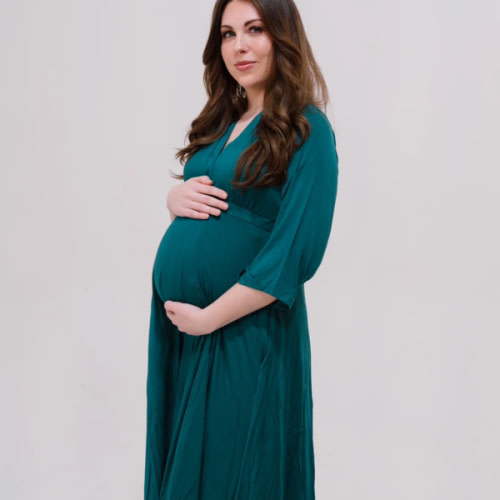 Amelia Labor & Delivery Gown - Size Petite (Deep Teal)
