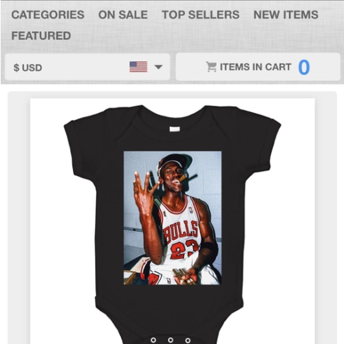 Michael Jordan Chicago Basketball Champion Baby One Piece