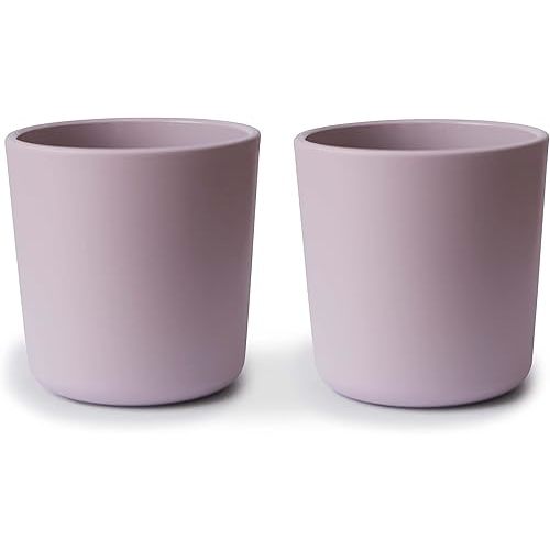mushie Dinnerware Cups For Kids | Made in Denmark, Set of 2 (Soft Lilac)