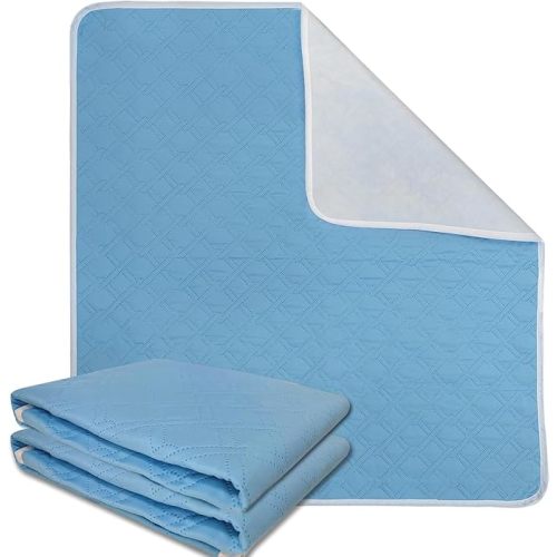 ROTOPATA Incontinence Bed Pads Washable Waterproof, Reusable Pee Chucks Sheets, Mattress Pads Underpads Protector for Adults, Elderly, Kids, Baby and Pets Potty Training (2 Pack of 34*36")