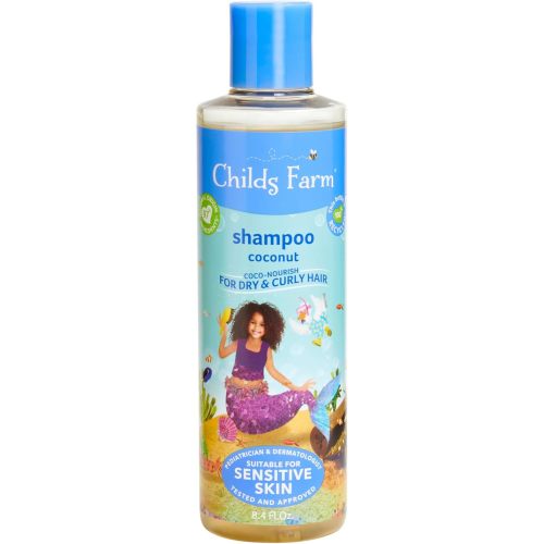 Childs Farm, Coco-Nourish Shampoo contains natural corn and coconut cleansers to gently clean and nourish hair leaving curls defined, 8.4 Fl Oz