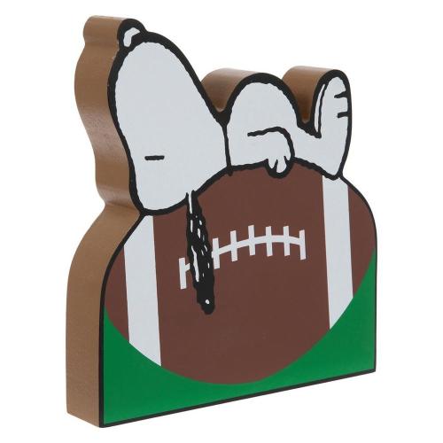 Snoopy On Football Wood Decor