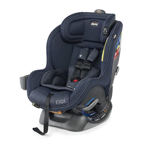 Chicco NextFit Max ClearTex Convertible Car Seat, Rear-Facing Seat for Infants 12-40 lbs., Forward-Facing Toddler Car Seat 25-65 lbs., Baby Travel Gear | Reef/Navy
