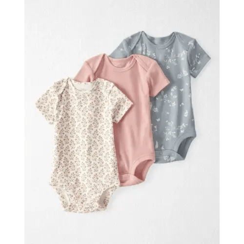Baby 3-Pack Organic Cotton Rib Bodysuits - Little Planet | Carter's