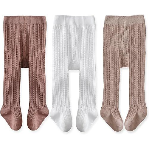 Baby Girls Tights Cable Knit Leggings - 0-3months