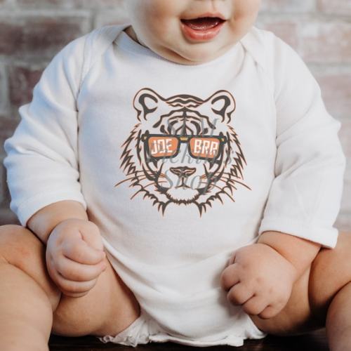 Vintage Style Cincinnati Bengals Baby Bodysuit, Joe Burrow Long Sleeve Baby Bodysuit - Etsy