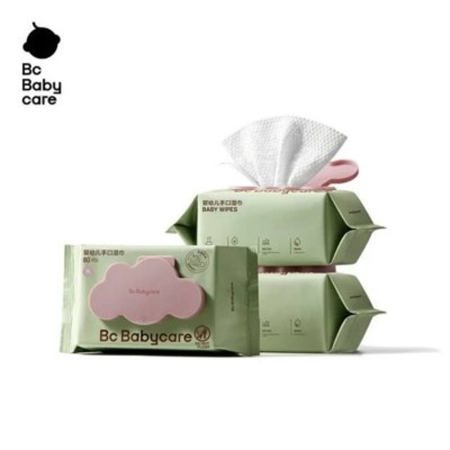 Bc Babycare Unscented Baby Wipes, 3 Pack, 80 Count/Pack, Total 240 Count, Hypoallergenic, Flip-Top Container