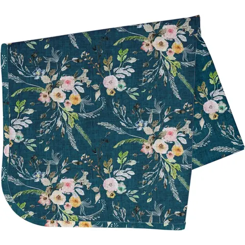 BapronBaby Boho Floral Splash Mat - Waterproof Catch-All for Under High Chairs, Floors, Tables, Playtime or Arts & Crafts - Machine Washable - 45" x 45”