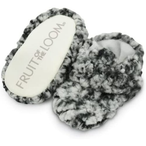 Fruit of the Loom Cozy Thermal Wrap Booties with Non-Skids for Baby Girls, Boys, Unisex