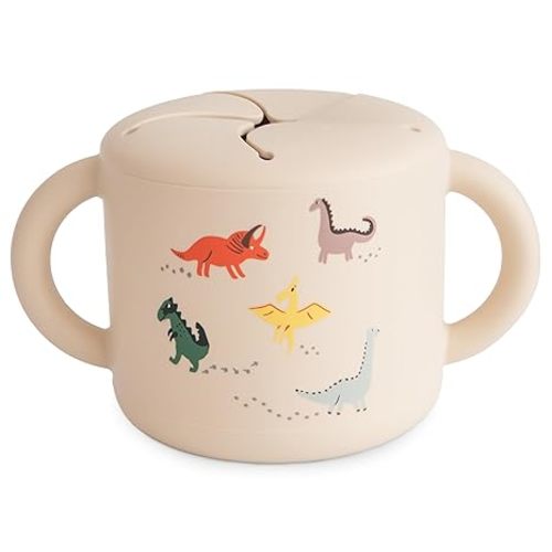mushie Silicone Snack Cup | Spill Proof Food Container for Toddler and Baby (Fairy Mice)