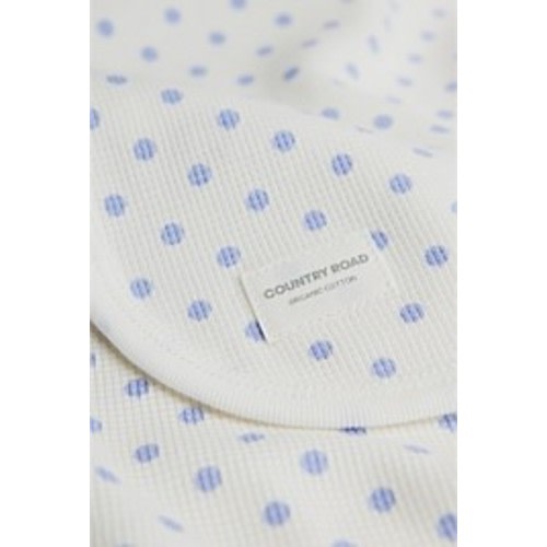 Bluebell Spot Organically Grown Cotton Waffle Blanket - Accessories | Country Road