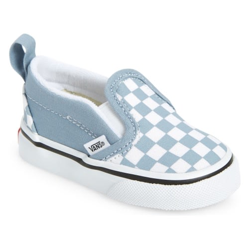 Baby, Walker & Toddler Kids' Checkerboard Slip-On Sneaker, 9 Month, Color Theory Checkerboard Blue