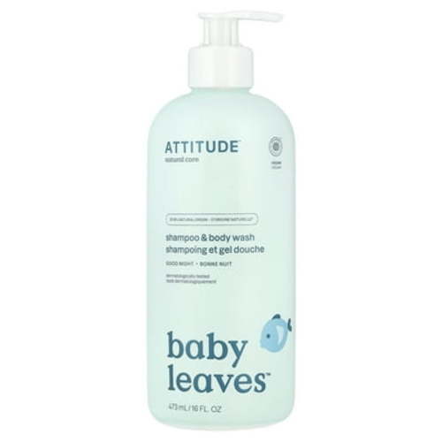 ATTITUDE, Baby Leaves Science, Shampoo & Body Wash, 16 fl oz (473 ml) (1 Pack)