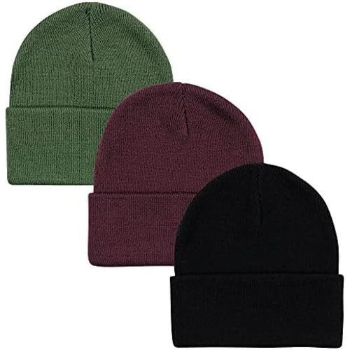 Hudson Baby Baby Knit Cuffed Beanie 3pk