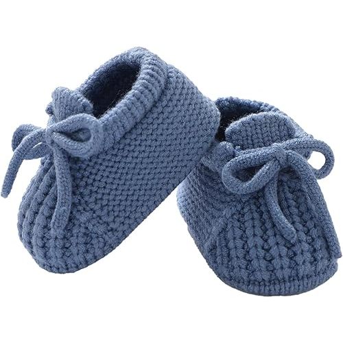 DovFanny Baby Booties Newborn Baby First Shoes Cozy Warm Knit Soft Booties for Toddler Infant Boy Girl