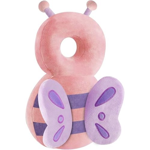 PandaEar Baby Head Protection Backpack, Toddler Walking Head Protector, Adjustable Head Protector Pad Safety Cushion (Pink)