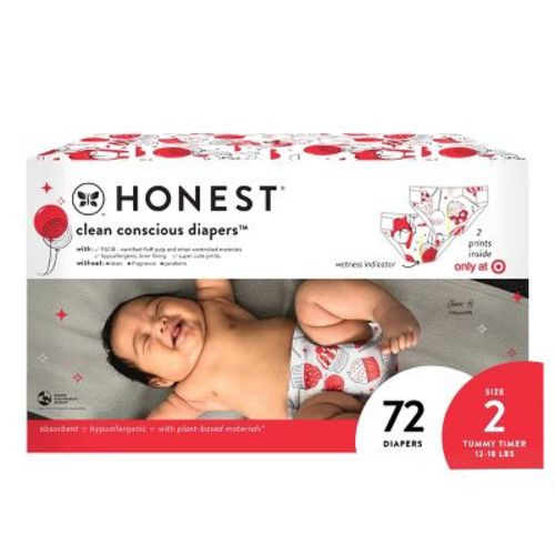 The Honest Company Clean Conscious Disposable Diapers In-red-ibly Delicious & So Fetch - Size 2 - 72ct