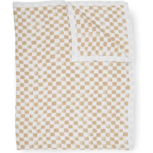 Little Unicorn Premium Quilted Throw | Super Soft, Multi-Layered Muslin XL Blanket| Great for Kids & Families (Adobe Checker)