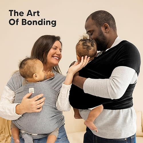 KeaBabies Baby Wrap Carrier - All in 1 Original Baby Carrier Newborn to Toddler Sling, Easy to Wear, Hands Free Bonding, Lightweight, Breathable Infant Wraps (Classic Gray)