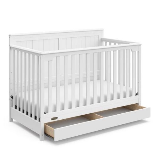 Graco Hadley 5-in-1 Convertible Crib with Drawer White
