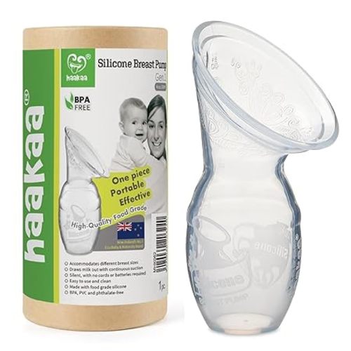 Haakaa Silicone Breastfeeding Manual Breast Pump Milk Pump 100% Food Grade Silicone BPA PVC and Phthalate Free