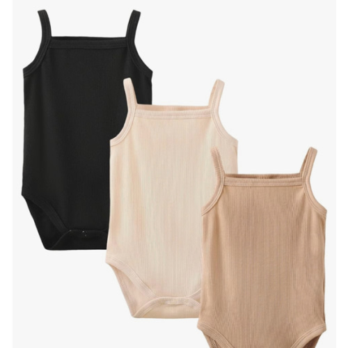 OPAWO Onsies for Baby Girls' Bodysuits 3 Pack Neutral Baby Clothes Spaghetti Strap & Long Sleeve Fall Baby Undershirt 0-2T