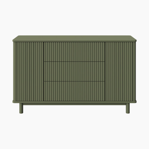 babyletto Pogo Tambour Assembled Dresser - Olive