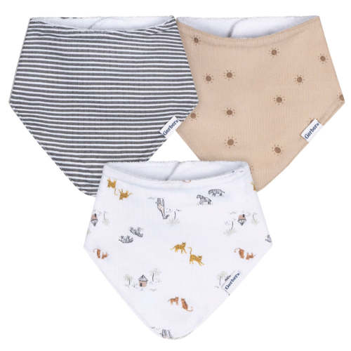 3-Pack Baby Neutral Safari Bandana Bib – Gerber Childrenswear