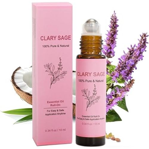 Clary Sage Oil Roller for Labor - Natural Labor and Delivery Essentials,Hospital Bag Must Haves for Pregnant Women&New Mom