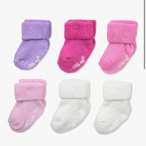 Little Me Baby Girls' 6 Pack Variety Socks
