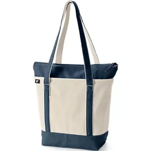 Medium 5 Pocket Open Top Canvas Tote Bag | Lands' End