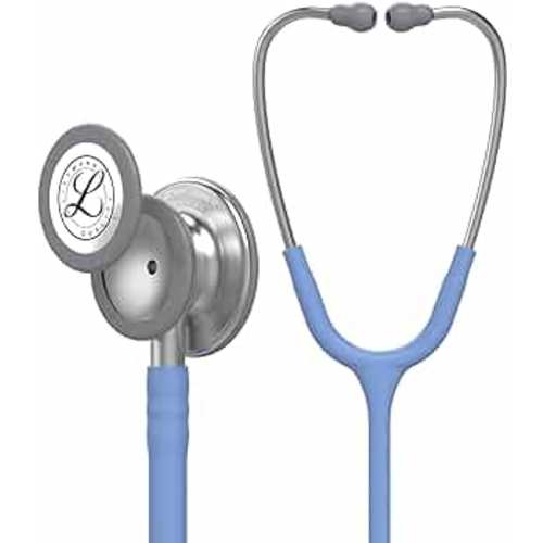 3M Littmann Classic III Monitoring Stethoscope, 5630, More Than 2X as Loud* and Weighs Less**, Stainless Steel Chestpiece, 27" Ceil Blue Tube