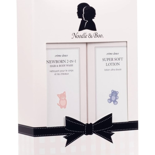 Noodle & Boo Bundle of Joy Newborn Baby Gift Set ; Newborn 2-in-1 Hair & Body Wash, Super Soft Baby Lotion