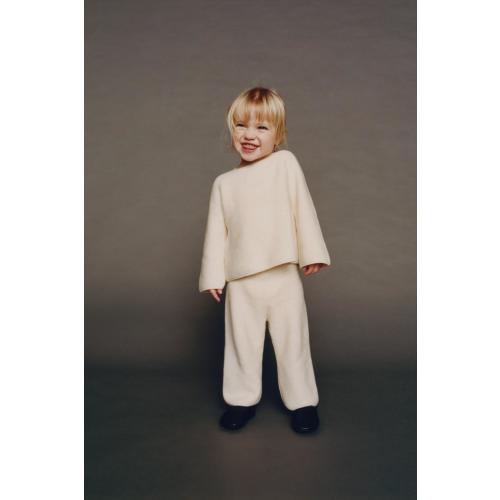 TEXTURED KNIT SWEATER - Light beige | 12-18M