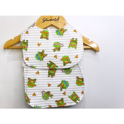 Turtle Baby Bib, Burp Cloth Set