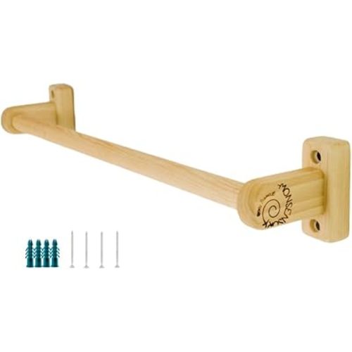 Long Montessori Baby Pull Up Bar | 32.5” Wall-Mounted Play Gym and Indoor Climbing Toy for Infants